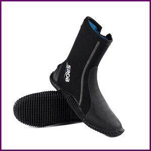 5mm Neoprene Dive Boots Zippered Anti-Slip Sole Water Sports Scuba